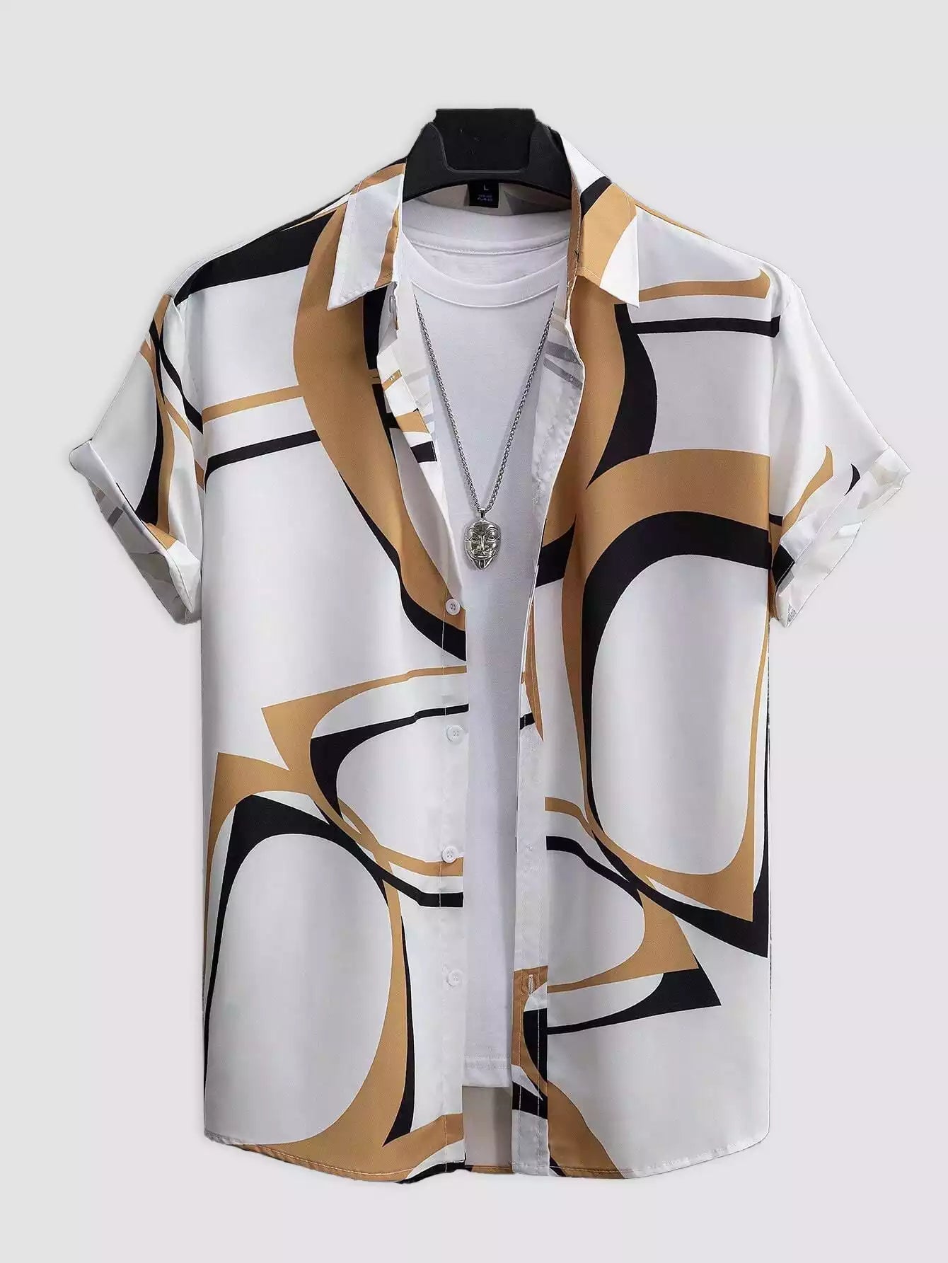 Big D Beach and casual Multicolor Printed Shirt Cotton Material Half Sleeves Mens blackdock