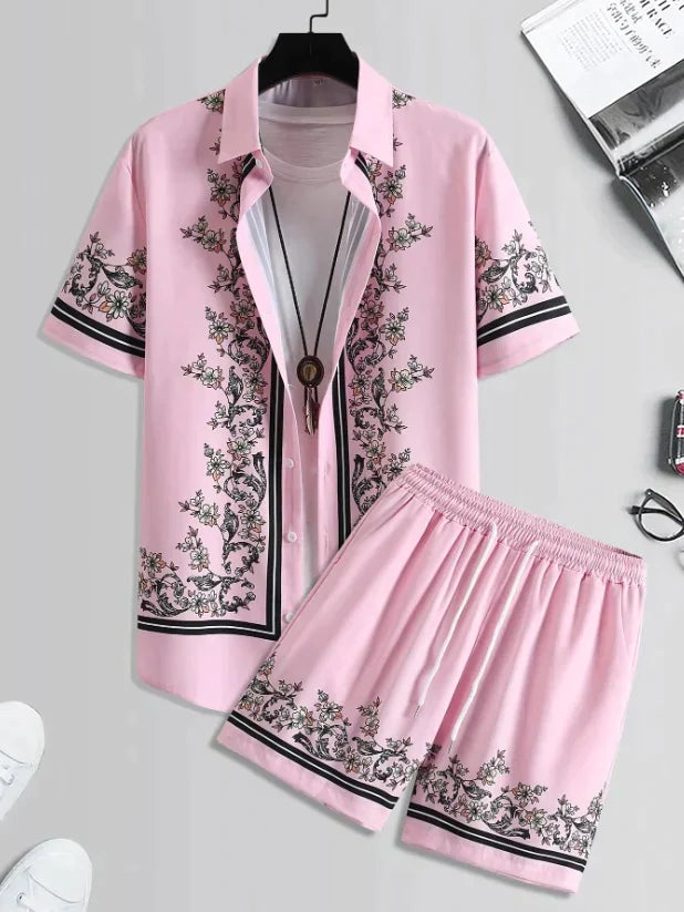 Pink Black Mndala Design Co-ords Set