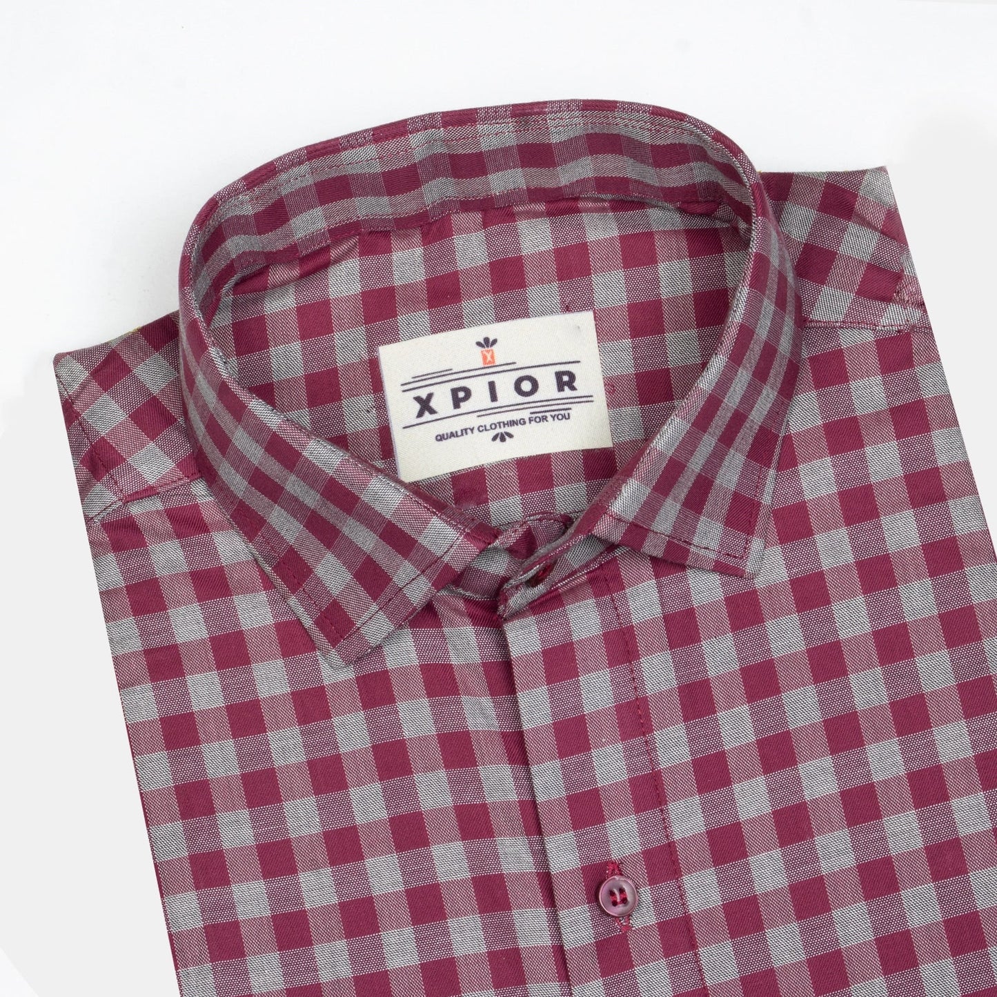 Men's Full Sleeves Mini Checks Shirt Premium Collection Cotton Fabric Pink