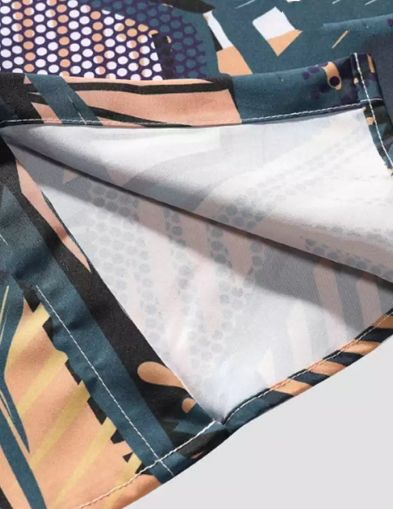 Military Pattern Printed Blue Color Beach Mens Cotton Shirt Half Sleeves Available only in RoscoeShirts