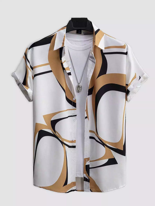 Big D Beach and casual Multicolor Printed Shirt Cotton Material Half Sleeves Mens blackdock