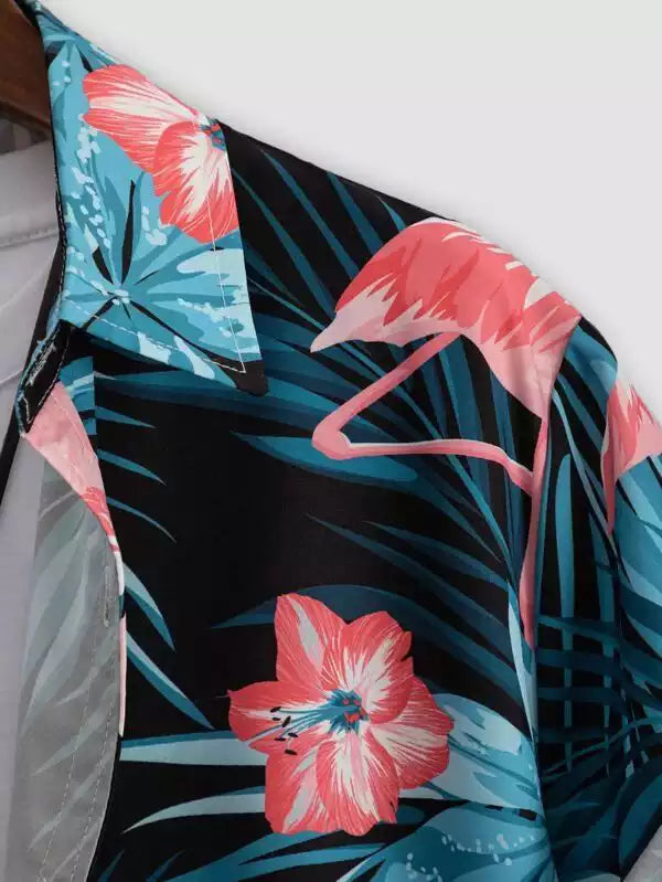 Black and Blue Batak Design Beach and casual Multicolor Printed Shirt Cotton Material Half Sleeves Mens blackdock