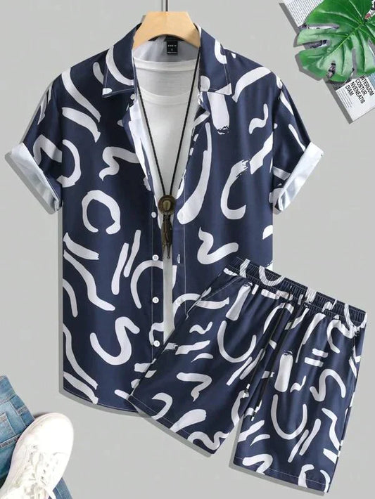 Navy Blue SOS Design Co-ords Set