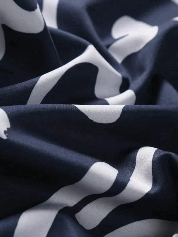 Navy Blue SOS Design Co-ords Set