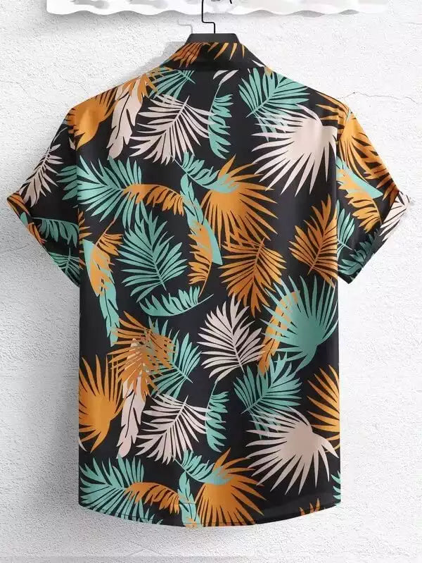 Tender Pattern Printed Casual Cotton Shirt Half Sleeves Multicolor for Men