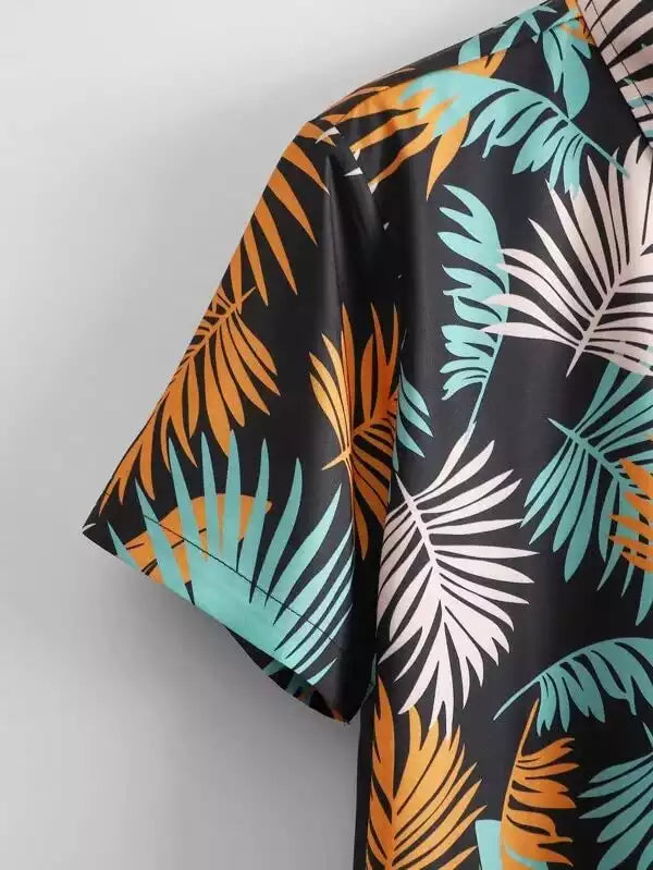 Tender Pattern Printed Casual Cotton Shirt Half Sleeves Multicolor for Men