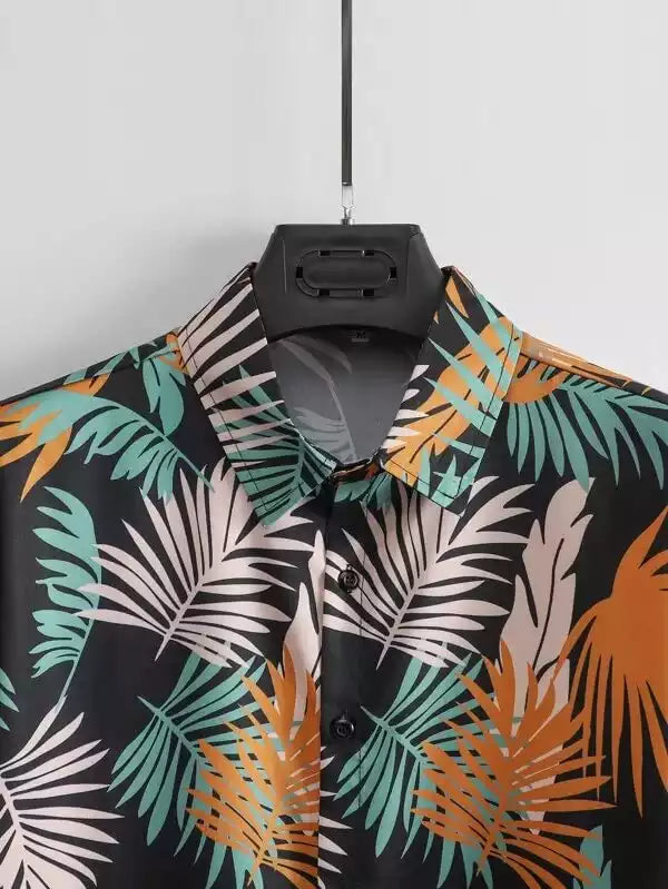 Tender Pattern Printed Casual Cotton Shirt Half Sleeves Multicolor for Men