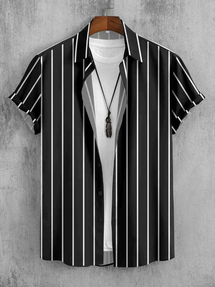 Lining Beach and casual Multicolor Printed Shirt Cotton Material Half Sleeves Mens blackdock