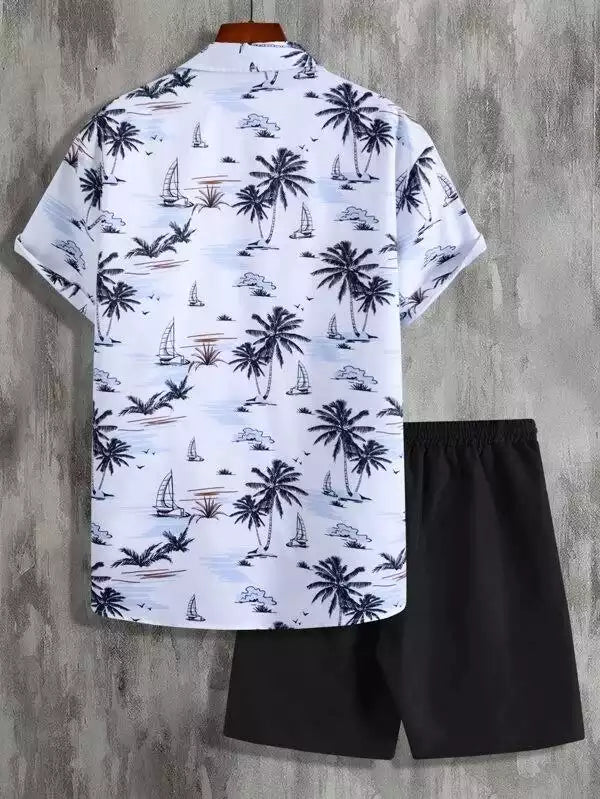 Black and White Flowers Printed Co-ords Set