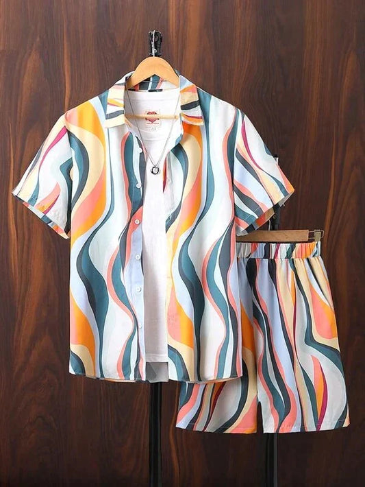 Rainbow Lines Printed Co-ords Set