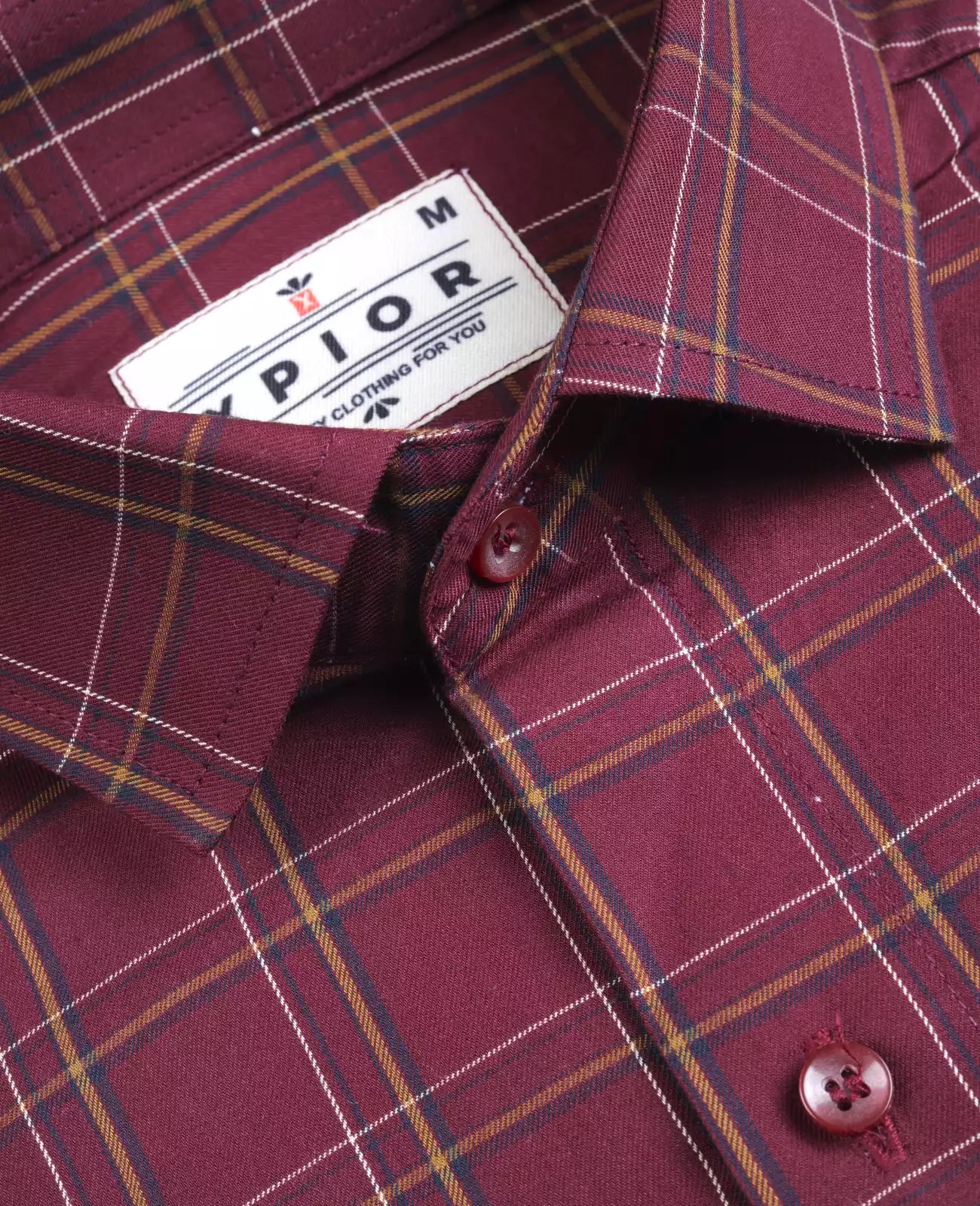 Men's Full Sleeves Checks Shirt Premium Collection Cotton Fabric Dark Pink