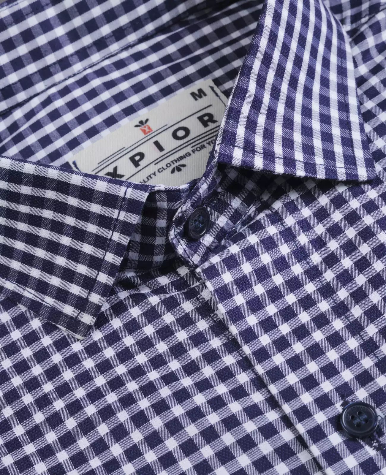 Men's Full Sleeves Mini Checks Shirt Premium Collection Cotton Fabric Purple